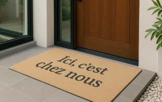 Tapis de sol entrée maison pas cher personnalisé