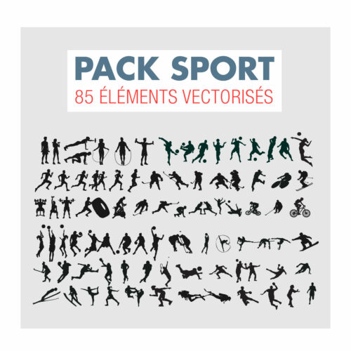 Pack vectoriel pas cher silhouette sport