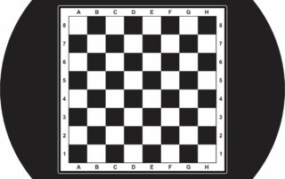 plateau extérieur jeu d'échec rond noir et blanc