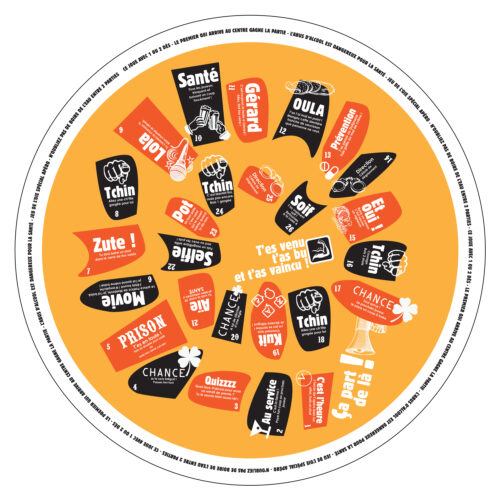 plateau de jeu apero - jeu de l'oie - jeu pour soirée