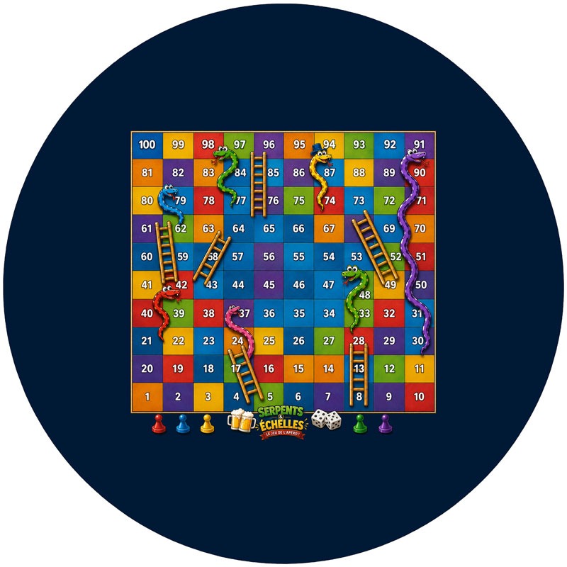 plateau-80×80—jeu-du-serpent-grand-format-pour-tonneau-de-vin plateau table mange debour pour tonneau de vin jeu du serpent