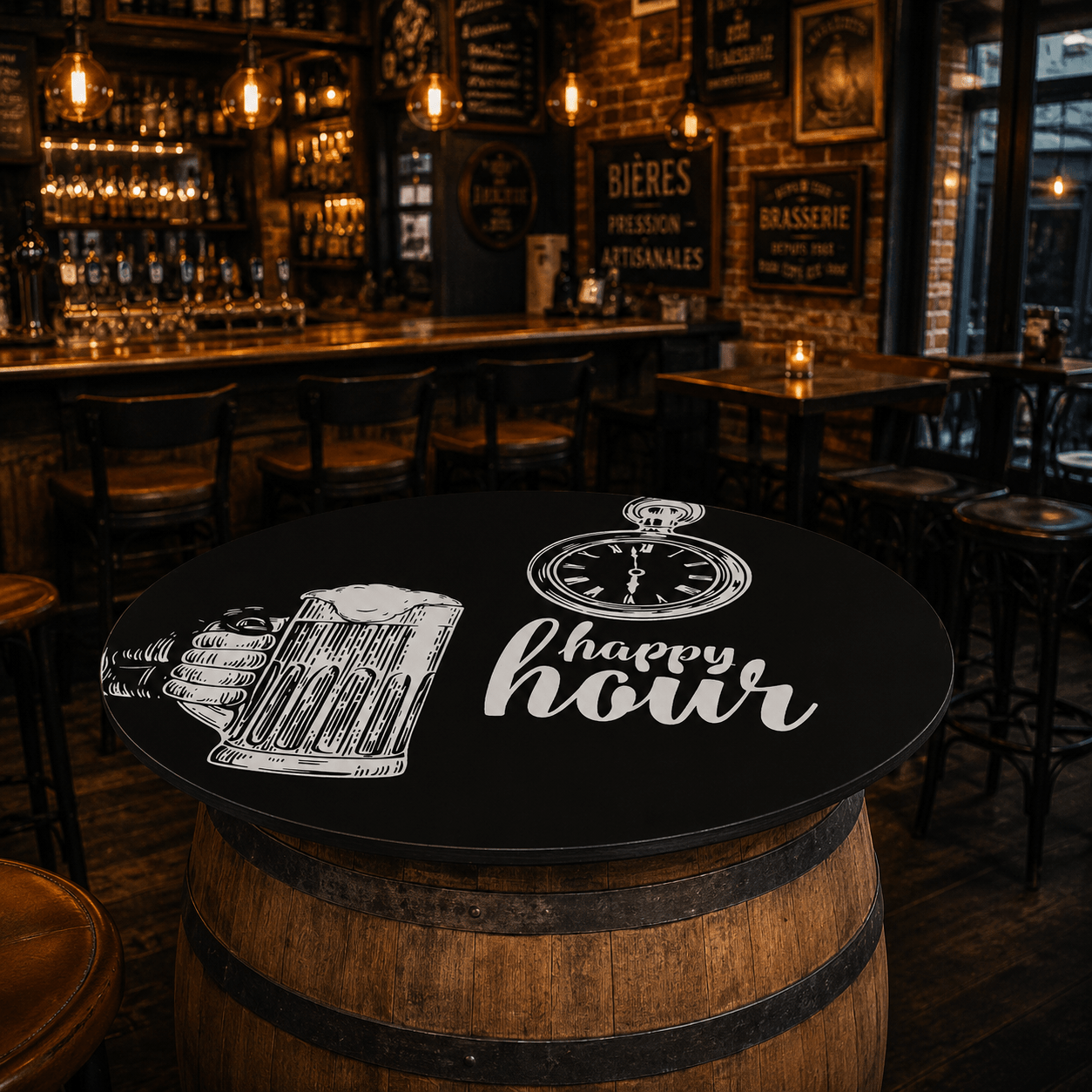 plateau biere happy hour pour tonneau de vin apéro bar brasserie pub