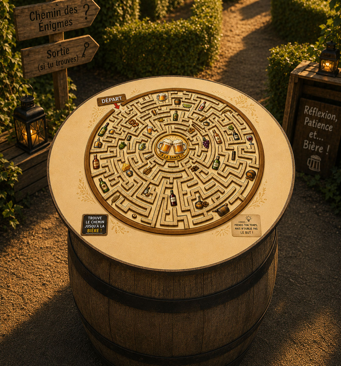 Plateau de jeu labyrinthe grand format