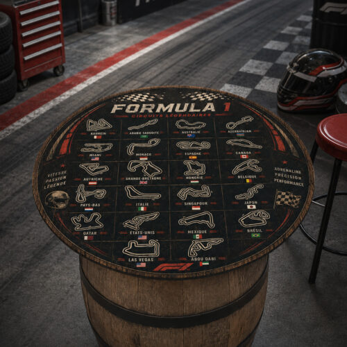 Plateau table mange debout circuits formule 1
