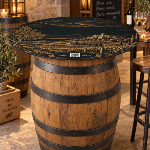 Plateau pour tonneau de vin. Domaine viticole